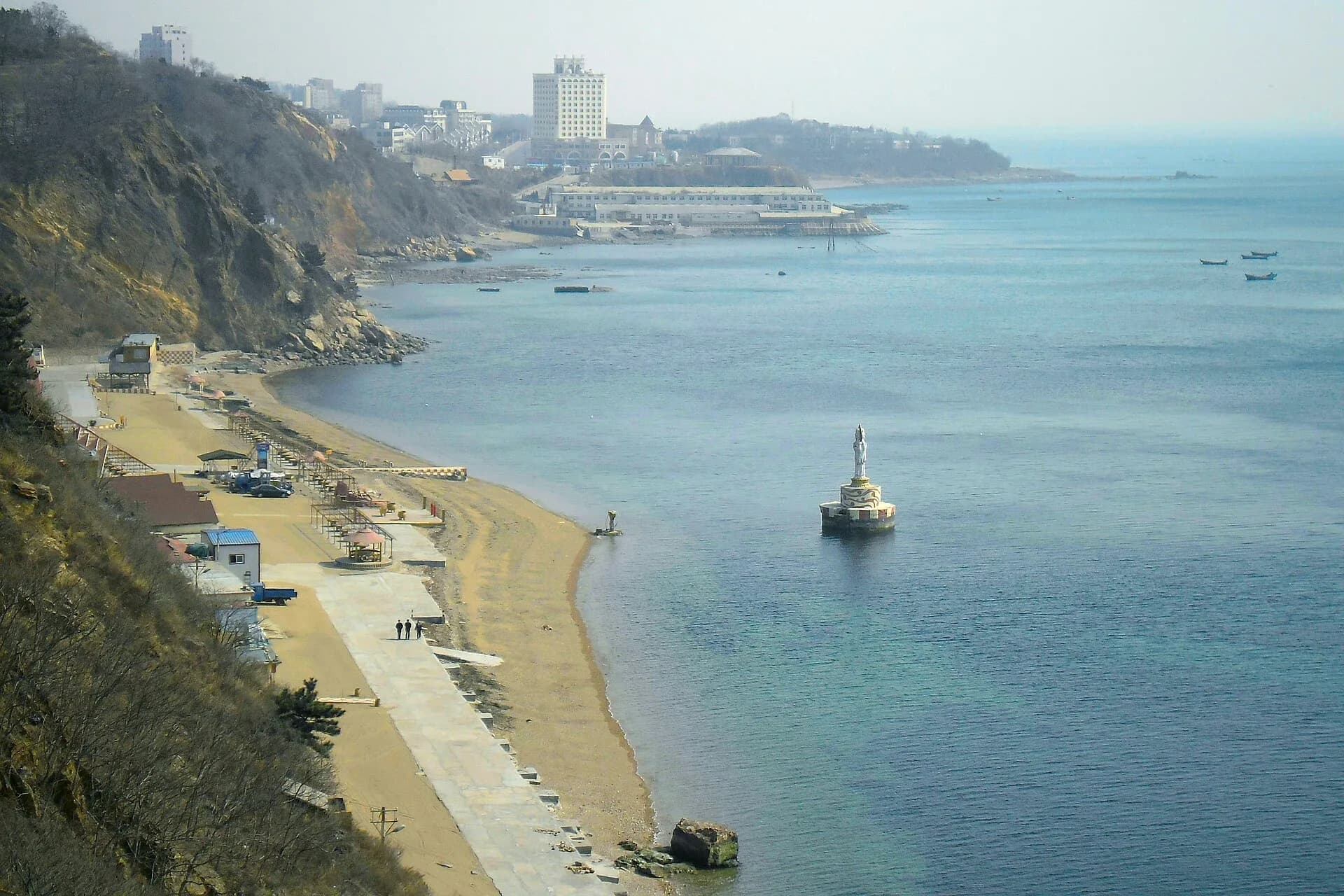 Coastal view from Binhai West Road in Dalian