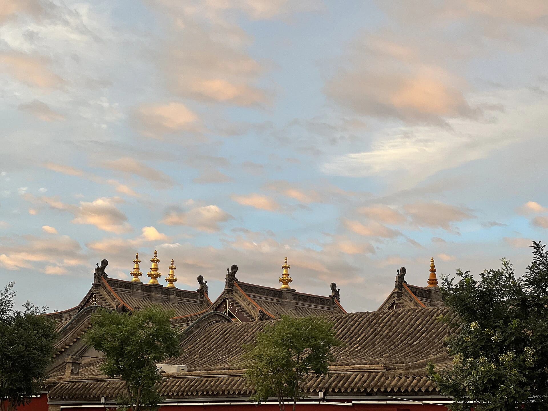 Rooflines of Dazhao Temple in Hohhot