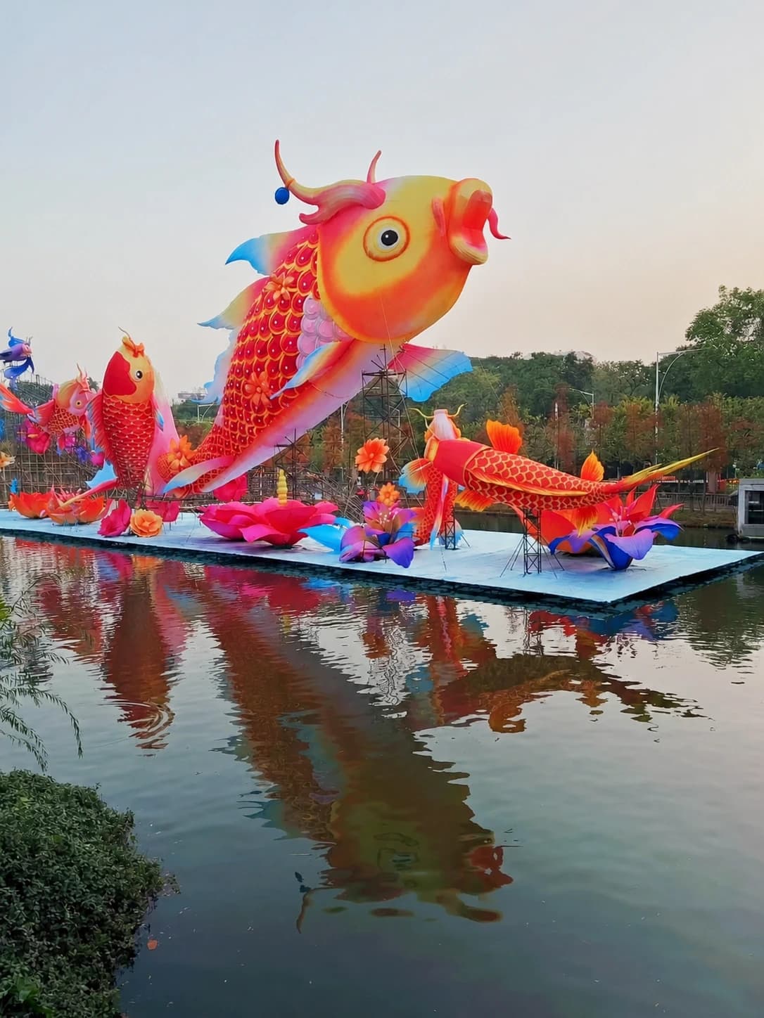 Decoraciones de faroles en Yuexiu Park