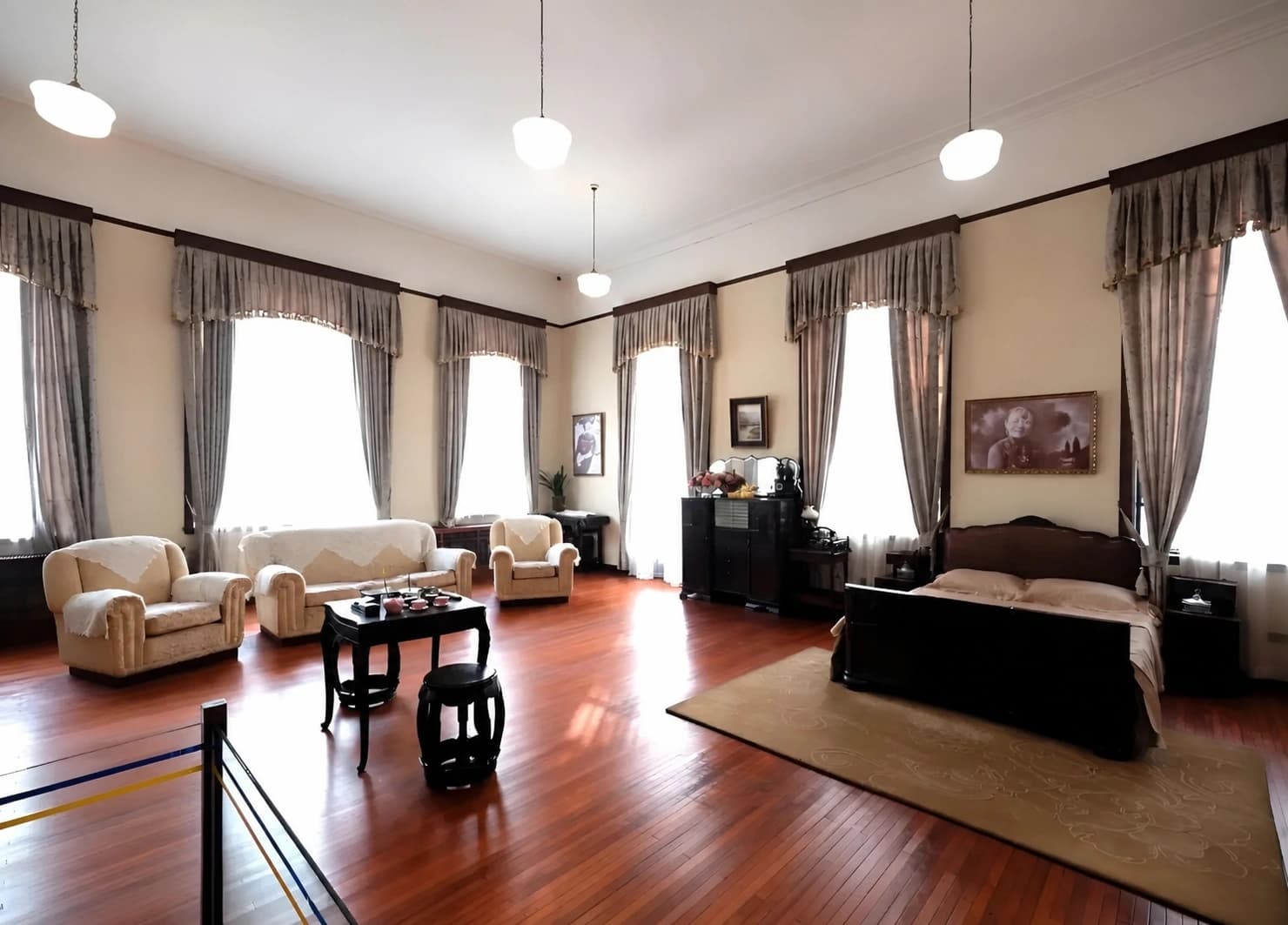 Dormitorio interior en el Palacio Meiling
