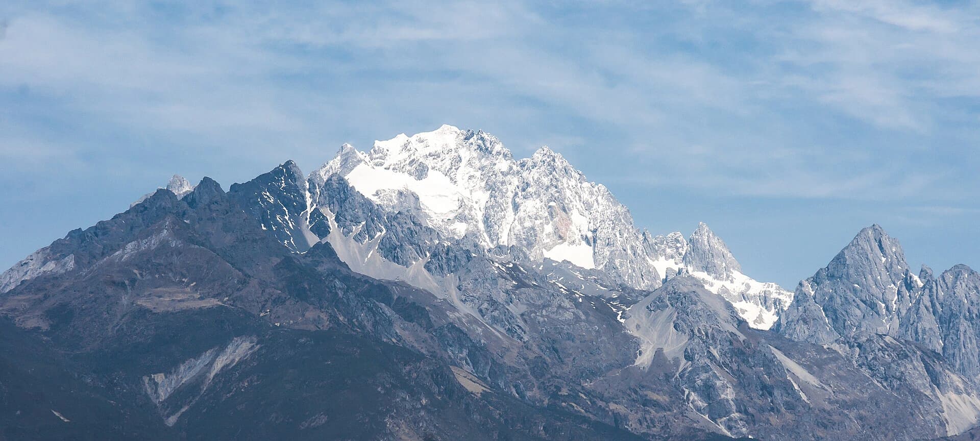 Jade Dragon Snow Mountain massif seen from the Lijiang area