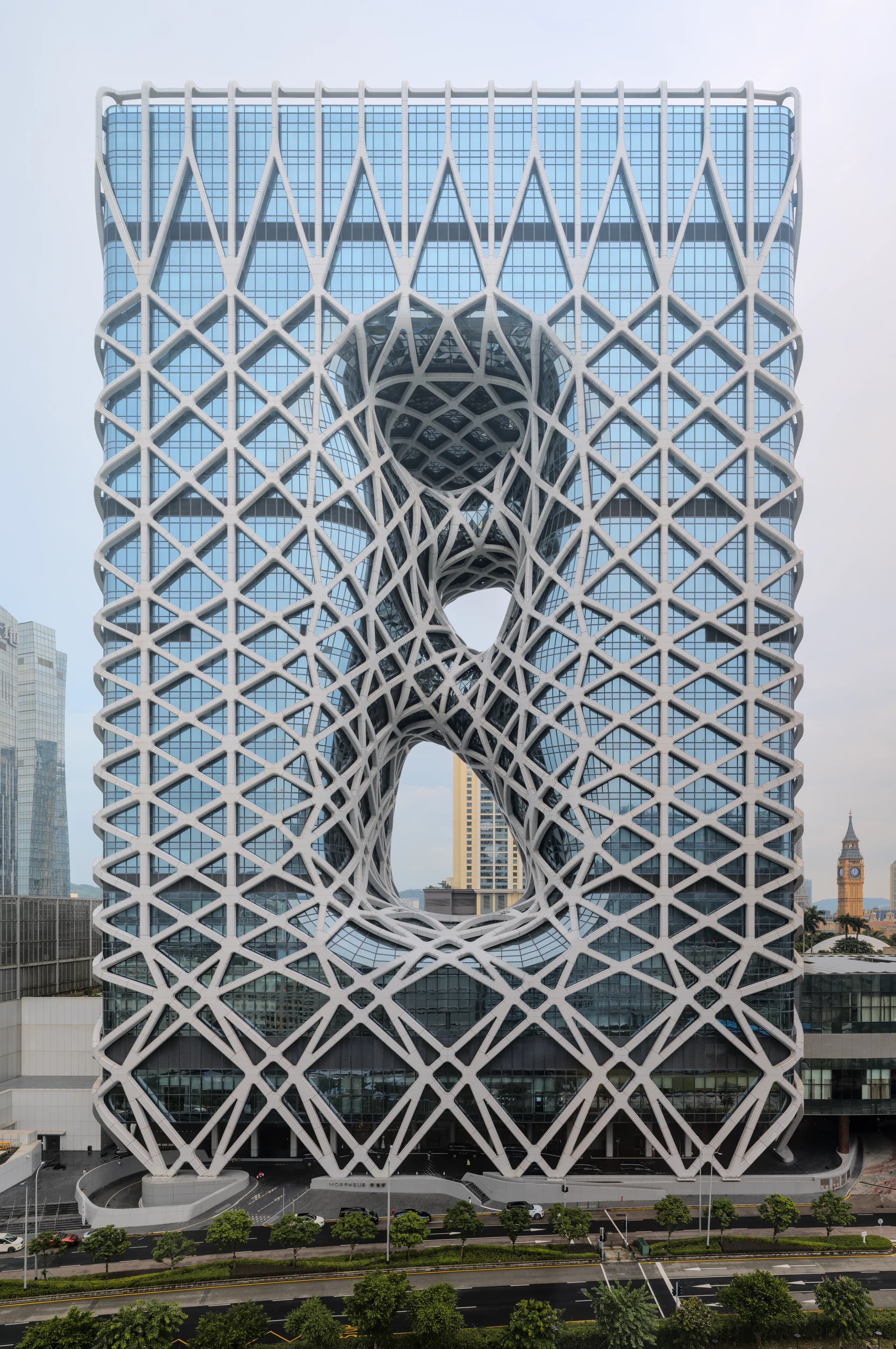 Hotel Morpheus y su exoesqueleto estructural de forma libre en City of Dreams Macau