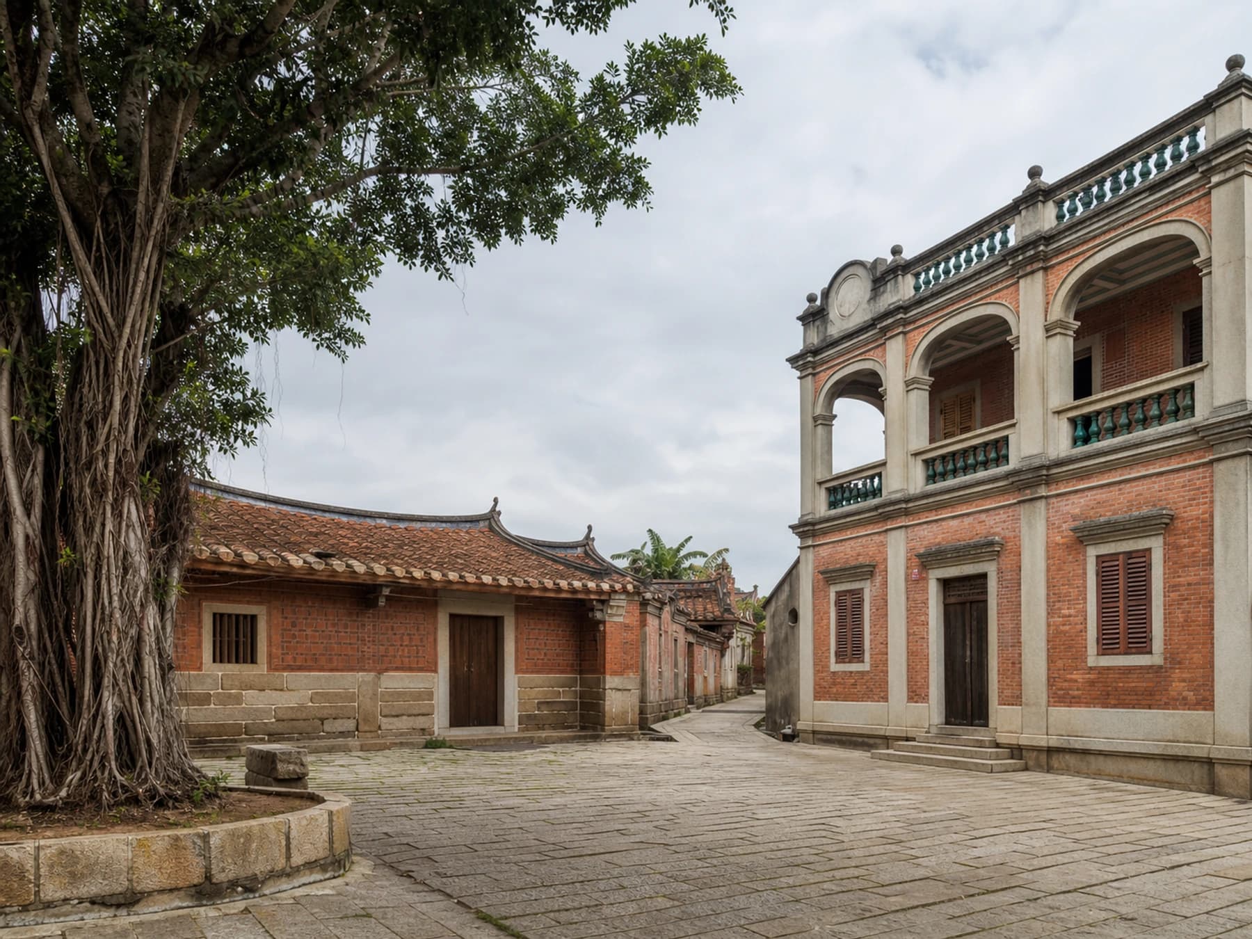 Tipos de patios del sur de Fujian y edificios de la época qiaoxiang