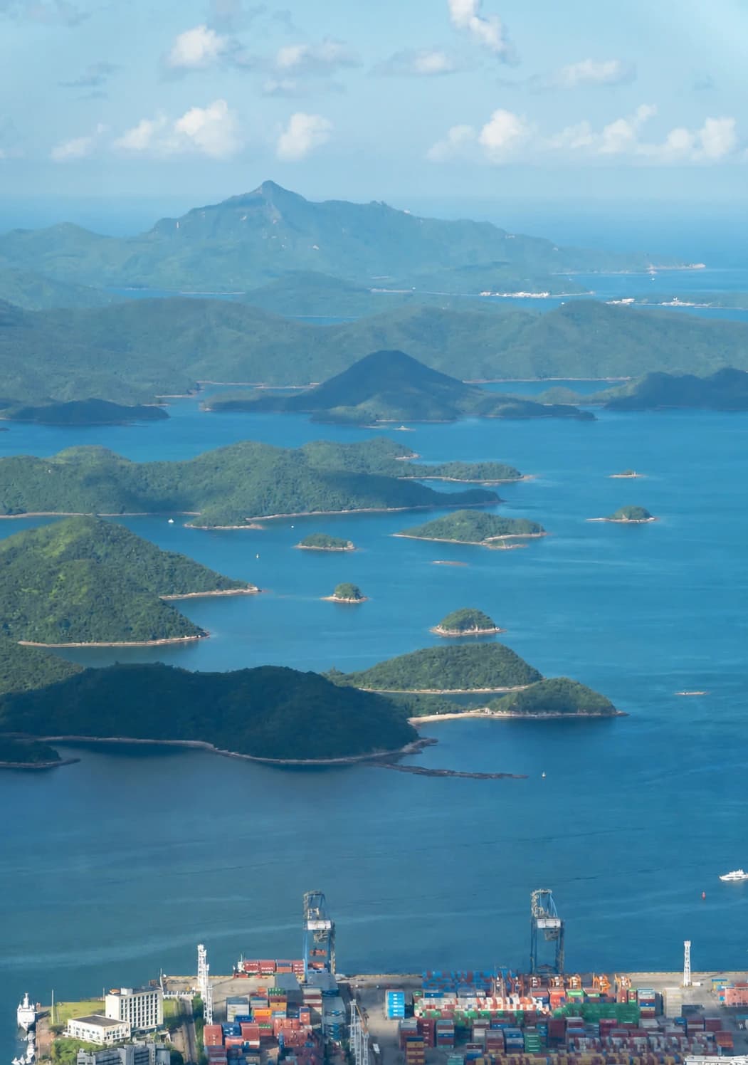Vista de las islas desde Wutong Mountain