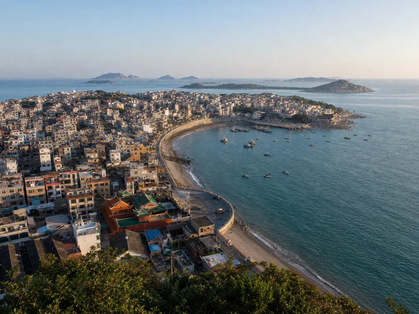 Nanmen Bay Fishing-Town Evening