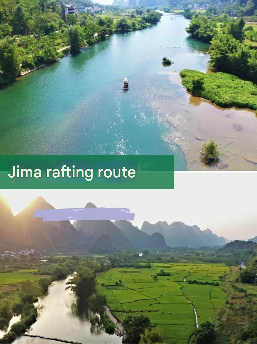 Ruta en balsa de Jima