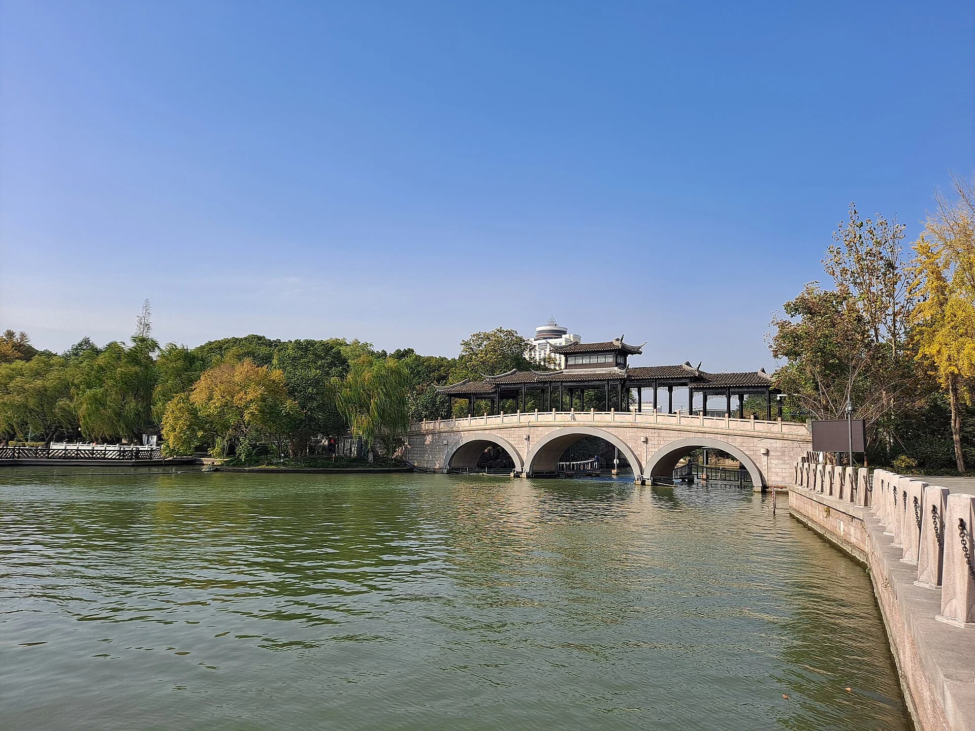 South Lake island and surrounding water in Jiaxing