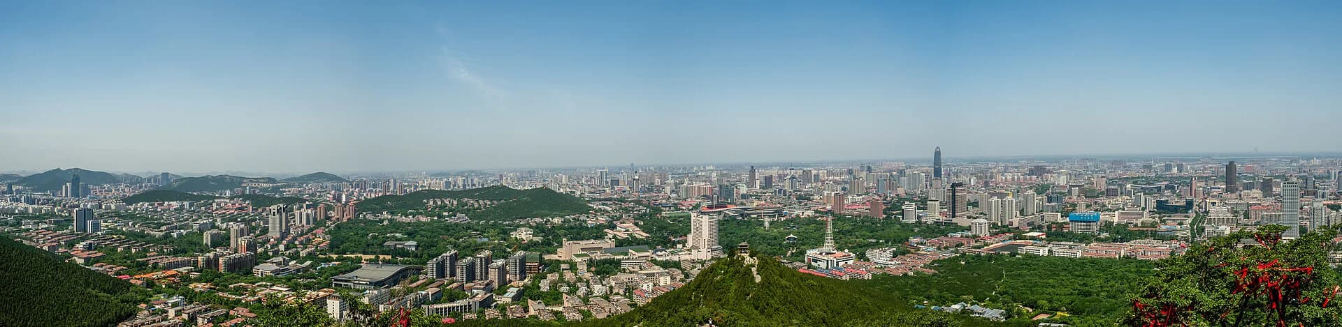 Panorama across the city of Jinan