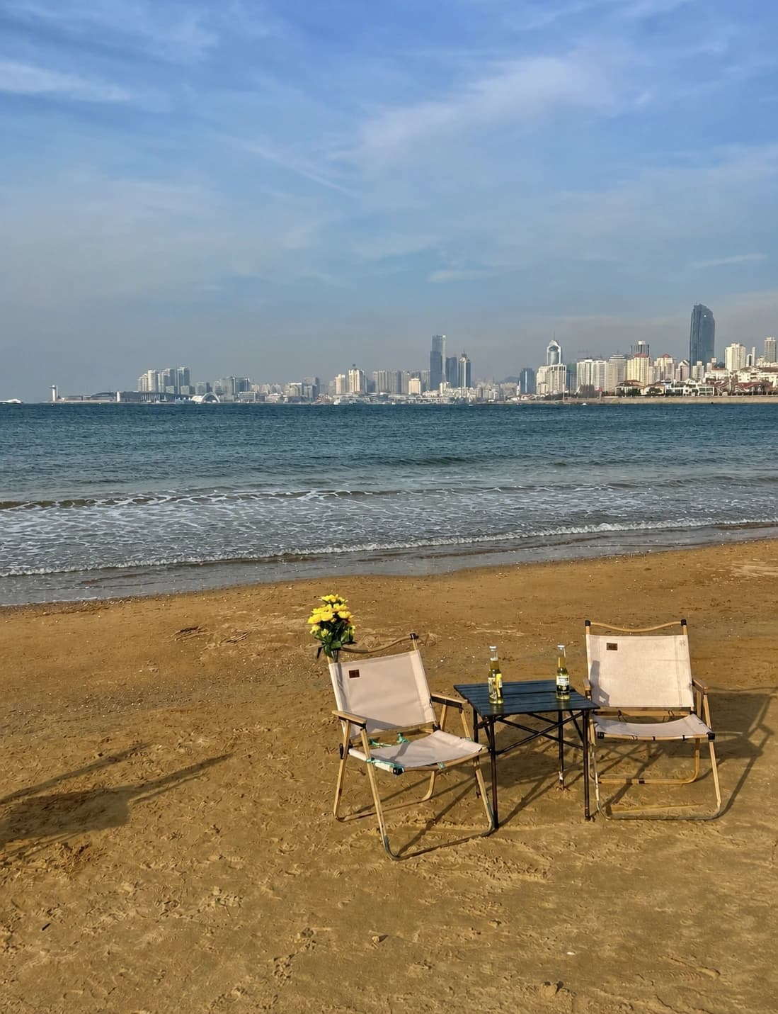 Playa y cerveza en No.1 Bathing Beach de Qingdao