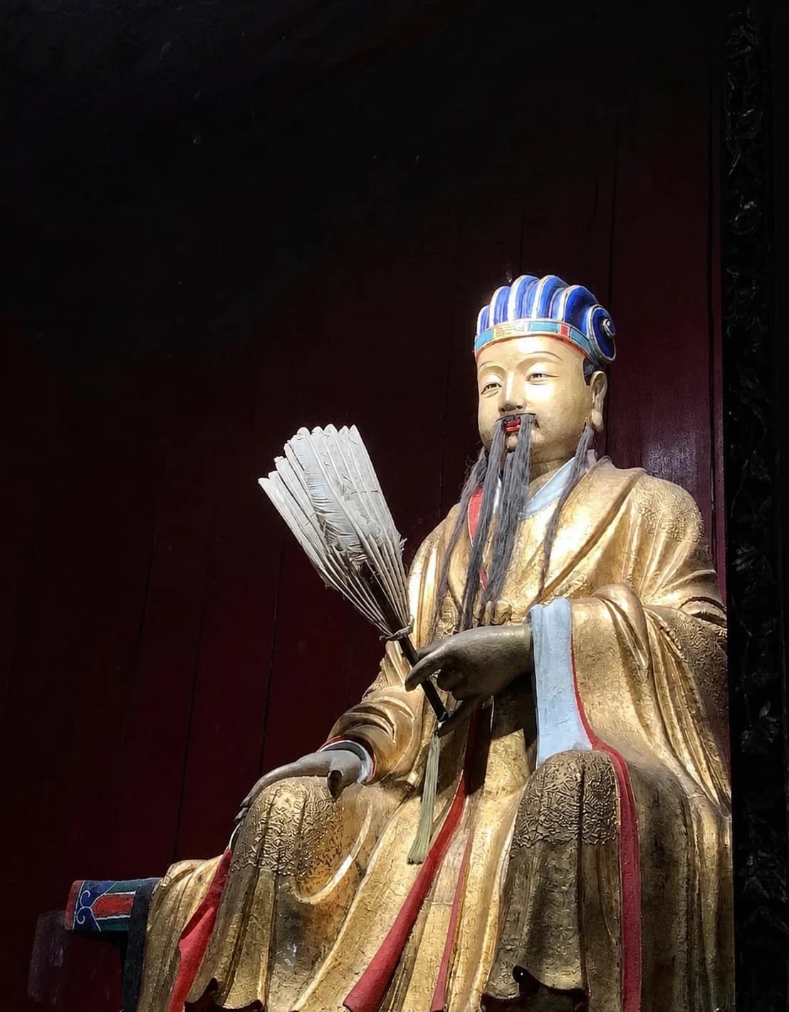 Estatua de Zhuge Liang en el Templo de Wuhou