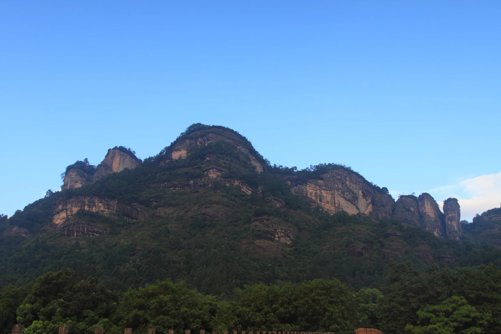 Danxia mountain profile in Wuyi Mountain Scenic Area
