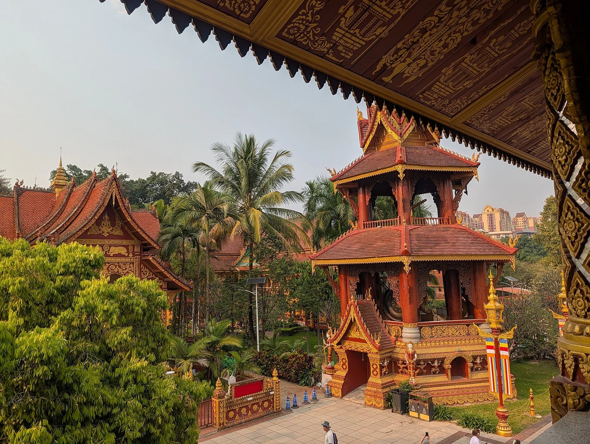 Layered architecture inside Xishuangbanna Grand Buddhist Temple