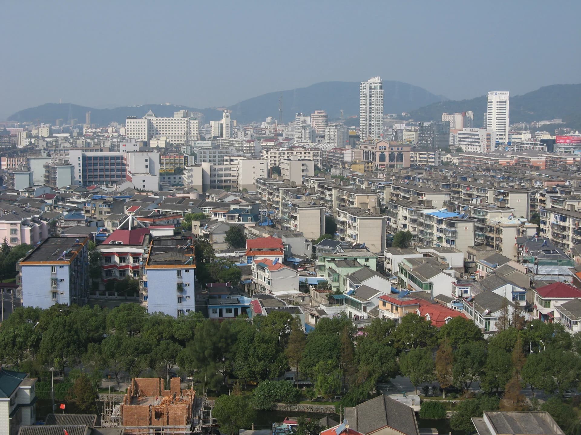 Urban overview of Dinghai in Zhoushan
