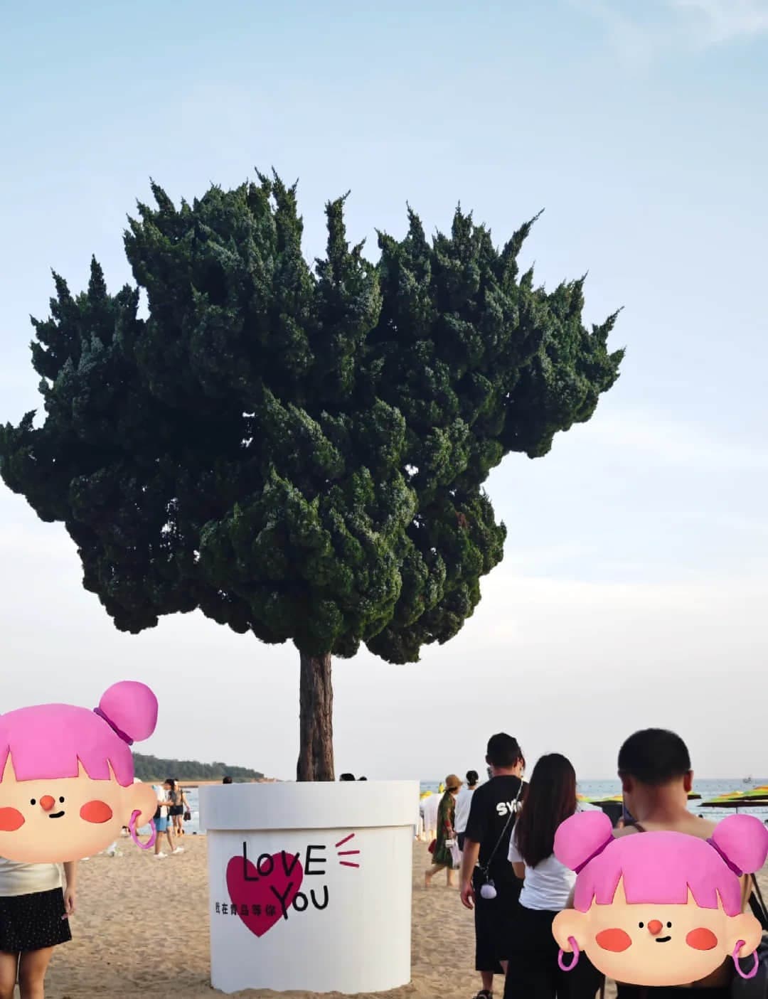 Árbol del corazón de No.1 Bathing Beach de Qingdao